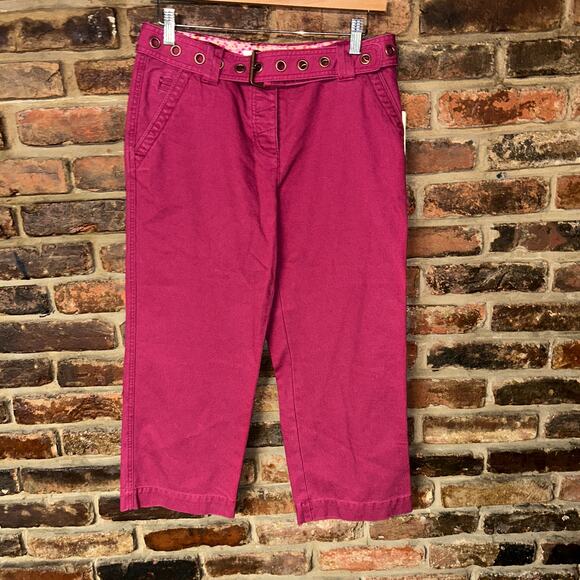 NWT Liz Claiborne Pink Wash Denim Michaela Capri Jeans Women's Size 4 - Picture 1 of 6